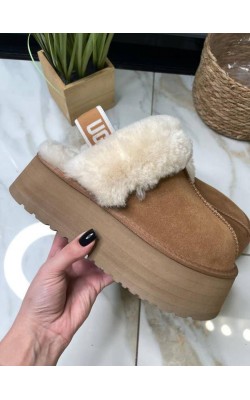 Funkette Peluş Terlik Taba