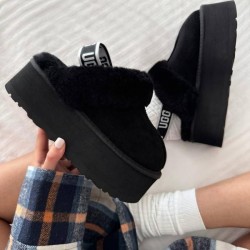 Funkette Peluş Terlik Siyah