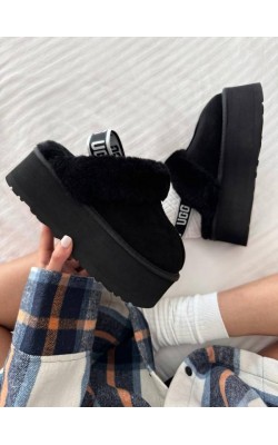 Funkette Peluş Terlik Siyah